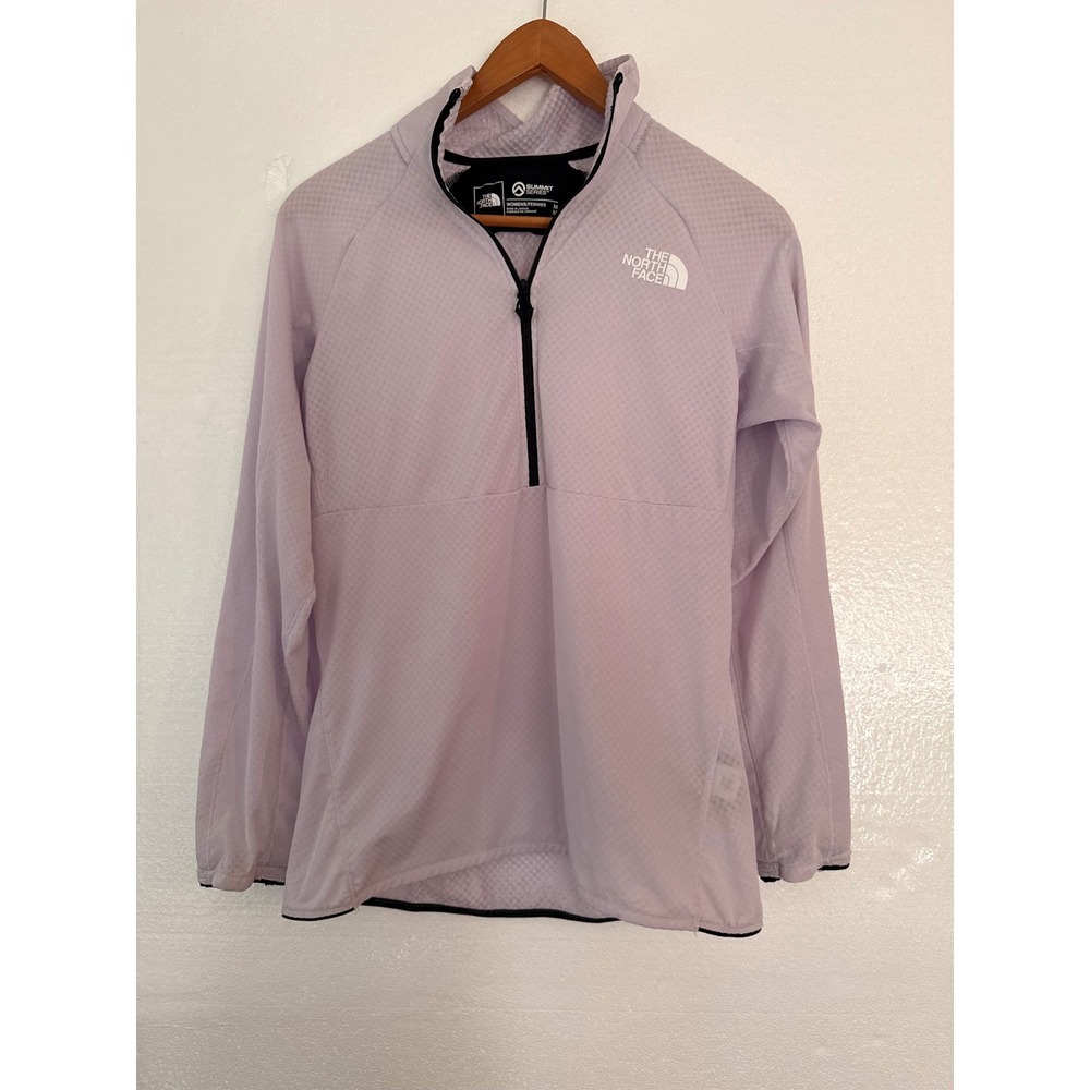 The North Face Summit Series Womens Lavender Purple 1/4 Zip Grid  Pullover M